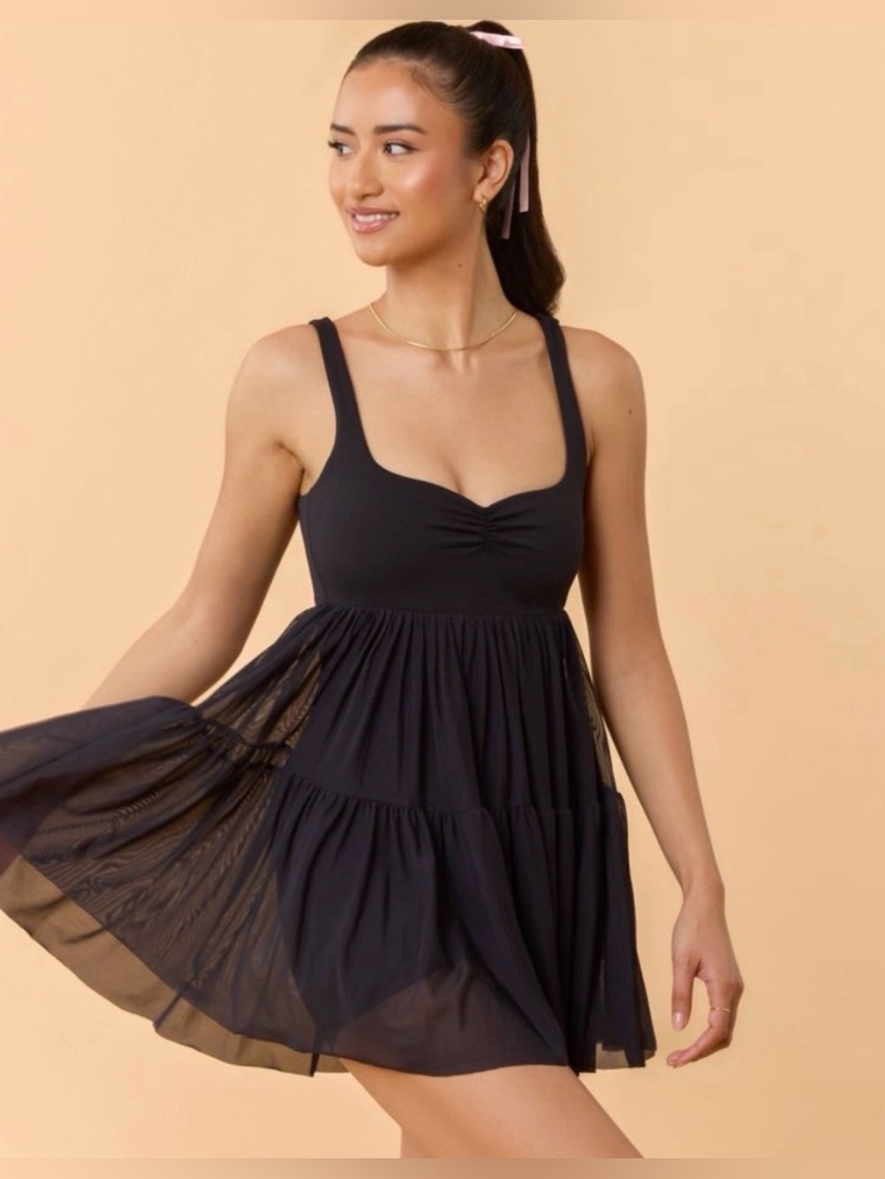 Blogilates Women Sweetheart Babydoll Dress Black Size Large
New with Tag